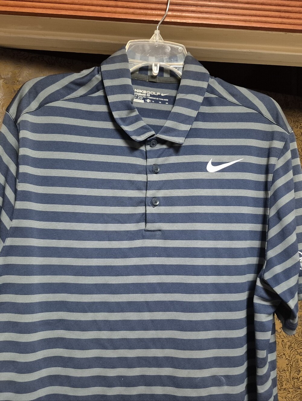 Nike Striped Dri-Fit Golf Polo Shirt
